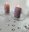 dänische Stumpenkerze ohne Duft 4-er Set rosa Altrosa Ton mit Rillen